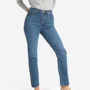 Everlane High Rise Slim Straight Jeans